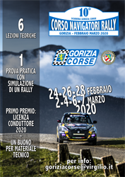 Locandina 10° Corso Navigatori Rally 2020