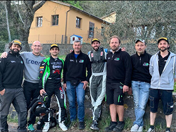 Lorenzo Lamanda alle note di Aronne Travaglia al Rally della Val d'Orcia (Foto: Manuela Ruaben)