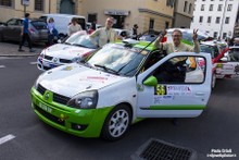 Alessandro Cepek e Fabrizio Colja al traguardo del Rally del Friuli Venezia Giulia