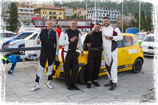 S.Ierman, F.Grendene, M.Orefice, G.Di Lorenzo all'arrivo del Rally Opatija 2022