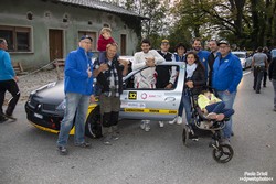 Cristian Terpin e Stefano Ierman festeggiati all'arrivo del 2.Rally Soča Valley