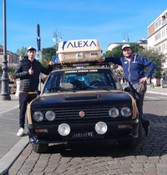 A sinistra Marco Collenz, a destra Andrea Perini verso Capo Nord A sinistra Marco Collenz, a destra Andrea Perini verso Capo Nord