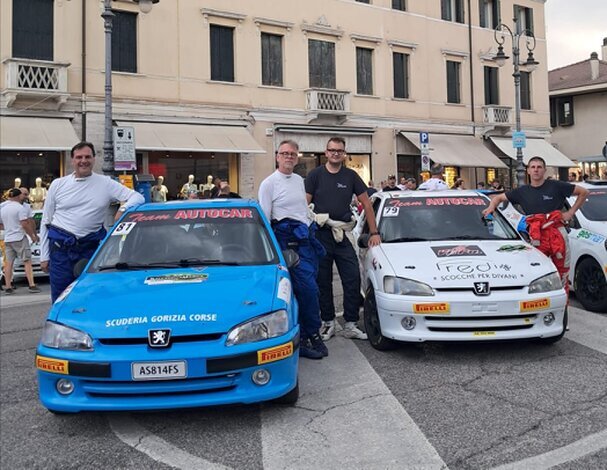 42.Rally della Marca da sinistra Corrado Canazza, Fabrizio Colja, Andrea Rivis, Manuel Lesa Foto: