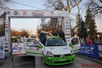 Alessandro Cepek e Fabrizio Colja all'arrivo del Quattro River Rally in Croazia. Ph.Zdenko Petkovicek