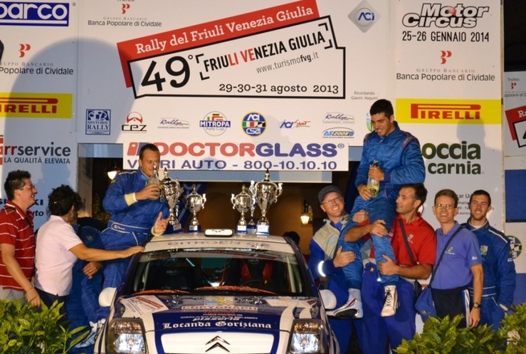 Cristian Terpin e Stefano Ierman sul podio del rally del Friuli V.G.
