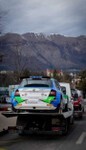 Laurencich e Mlakar, parco assistenza del Rallye Monte Carlo 2024