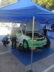 12.Rally Zelezniki Alberto Mlakar - Cristina Delbello Peugeot 106 1.6 16V e la "Super Assistenza"<br />Foto: Fabio Grendene