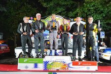 45.Rally Internazionale Casentino Il podio Rino Muradore e Cristina Delbello, Alessandro Pulz e Michele Ceretti Foto: Tamara Mizerit