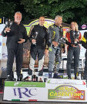 46.Rally Internazionale del Casentino e Storico Il podio Alessandro Pulz - Stefano Ierman, Rino Muradore - Cristina Delbello Foto: Tamara Mizerit