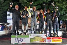 46.Rally Internazionale del Casentino e Storico Il podio Alessandro Pulz - Stefano Ierman, Rino Muradore - Cristina Delbello Foto: Tamara Mizerit