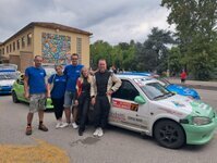 23.Rally Città di Noale da sinistra Uros Stokelj, Chiara Spina, Andrea Rivis, Cristina Delbello, Alberto Mlakar Peugeot 106 N2 Foto: Andrea Rivis